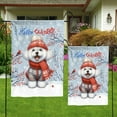 thumbnail image 4 of Hello Winter Bichon Frise Smiling in Red Scarf Hat Welcome Christmas Garden Flag 12x18in Double Sided Bichons Dog Lovers Gifts Idea Outdoor Decor - 00017, 4 of 5