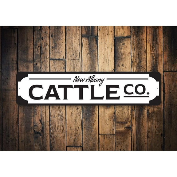 Cattle Company Novelty Sign, Metal Wall Decor - 4x18 inches
