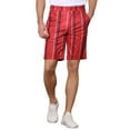 thumbnail image 1 of Pantalones cortos de verano de corte regular para hombre INSPIRE CHIC a rayas 30 Rojo, 1 of 6