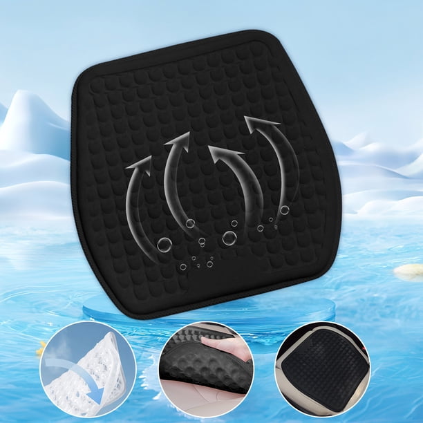 Car Seat Cushion, Honeycomb Cold Gel Ventilation Cool Seat, Airplane, Bleacher - Sciatica & Hip & Coccyx Pain Relief Desk Chair Cushion for Long Sitting Office Workers, Car Drivers