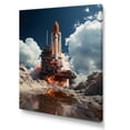 thumbnail image 2 of Designart "Beyond the Atmosphere Rocketship Odyssey I" Rocketship Wall Art Print, 2 of 5