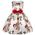 thumbnail image 2 of Weebloom Flower Girl Dresses For Wedding Birthday Toddler Kids Floral Flowers Prints Sleeveless Beach Straps Dress Princess Clothes Formal Party Red Girls Dresses, 2 of 9