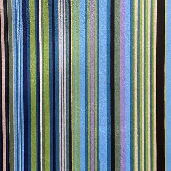 Decora Furnishings Luxurious Velvet Digitally Printed Striped Fabric, 54-Inch by The Yard, Blue