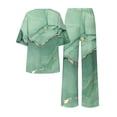 thumbnail image 5 of Hauts à Manches Courtes pour Femmes, Ensemble Décontracté d'Été Imprimé, Col Rond, Manches Courtes et Pantalons Longs, Ensemble de Hauts à Manches Courtes pour Femmes, 5 of 5