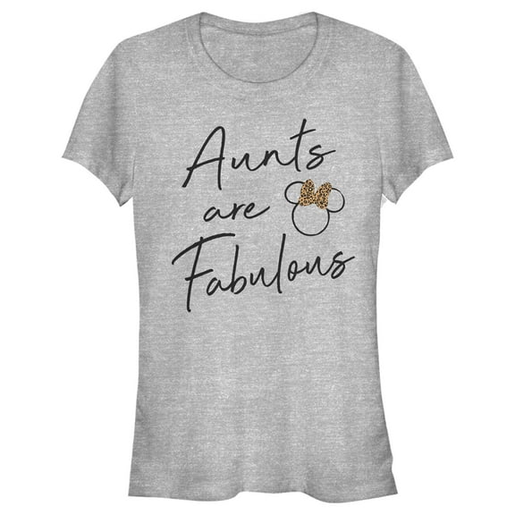 Junior's Mickey & Friends Aunts Are Fabulous Graphic Tee Athletic Heather Medium