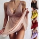 thumbnail image 2 of Pijama sexy con tirantes de encaje, camisón de casa multicolor de talla grande, 2 of 5