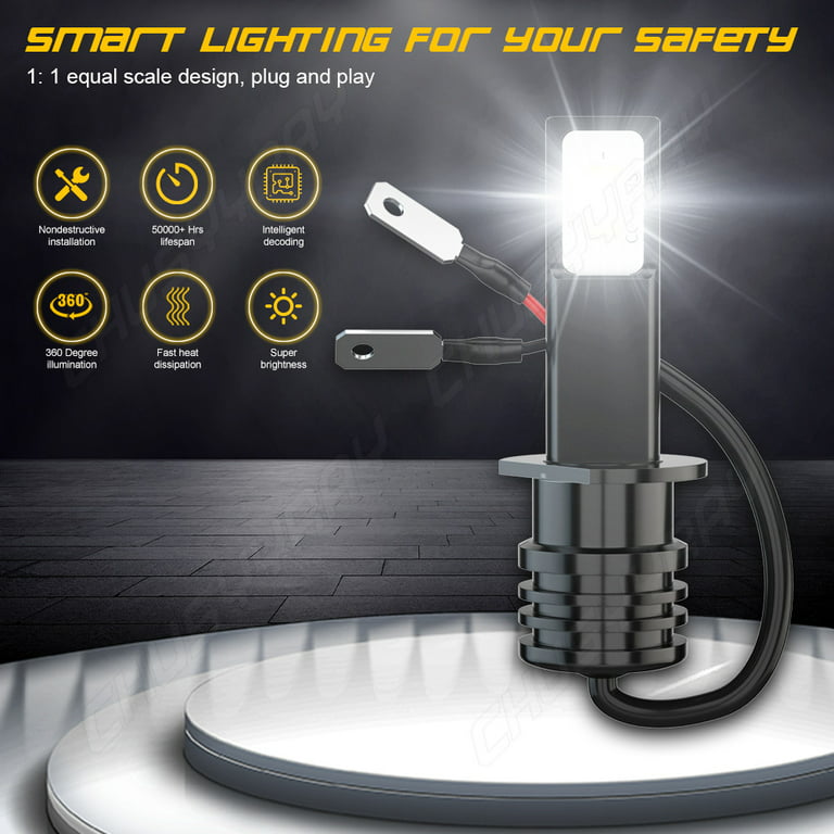 Quartz H11 LED Bulbs Kit 360° CANBUS | Powerful White Light 6500K 55W