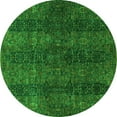thumbnail image 1 of Ahgly Company Indoor Round Oriental Green Modern Area Rugs, 3' Round, 1 of 4