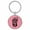 Pink, variant on Bigfoot US Flag USA Sasquatch Light Brown Laser Engraved Leatherette Keychain Backpack Pull - 1.5 x 3 Inches
