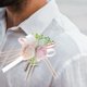 thumbnail image 5 of Flor de boutonniere de boda hecha a para decoración de de boda del aniversario de cena Rosado mayimx Boutonnieres, 5 of 8