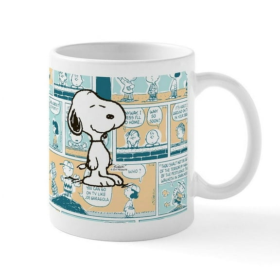 CafePress - Peanuts Snoopy Comic Strip - 11 oz Ceramic Mug - Novelty Coffee Tea Cup