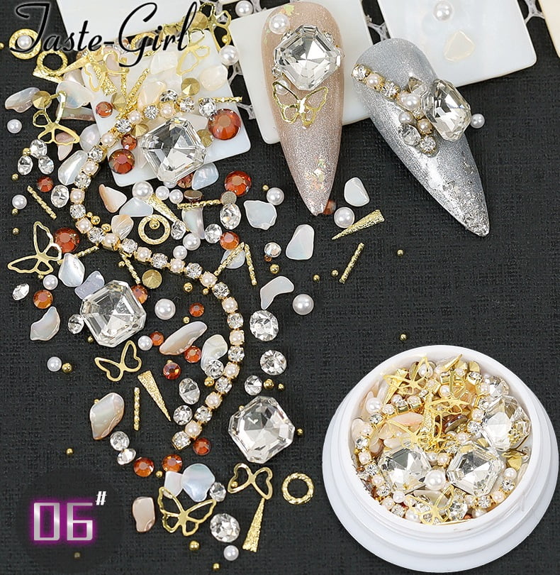 Butterfly Nail Art Stud Rhinestones Crystal 3d Crystal Butterfly Nail Charms Beauty Products Walmart Com