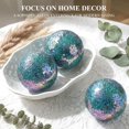 thumbnail image 3 of 3 bolas decorativas para cuencos, bolas de vidrio turquesa de 4 pulgadas para centro de mesa, esferas de mosaico para decoración del hogar, mesa de comedor,Multicolor, 3 of 7