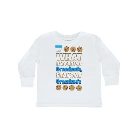

Inktastic What Happens at Grandma s Gift Toddler Boy or Toddler Girl Long Sleeve T-Shirt