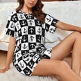 thumbnail image 4 of Fotbe Nautical Anchors1 Print Pajama Set for Women 2 Piece Loungewear Short Sleeve Tops and Shorts Set Soft Sleepwear-3X-Large, 4 of 7