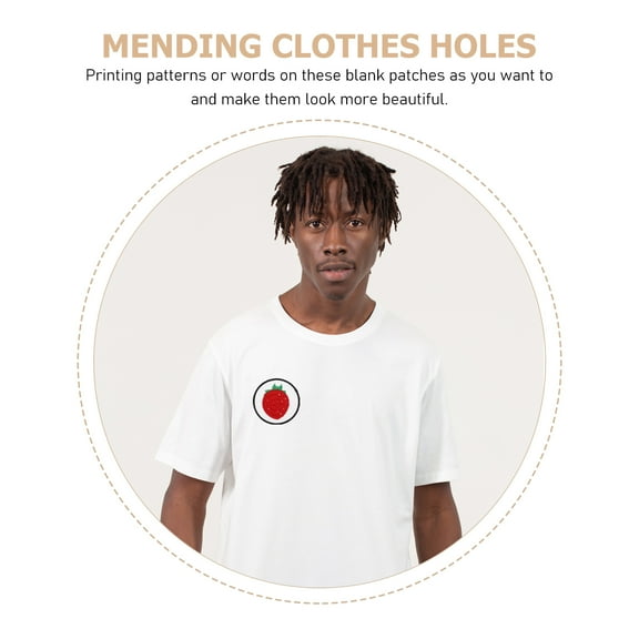 KAKOWELY 10Pcs Blank Patches for Embroidery and DIY Projects in Multi Colors