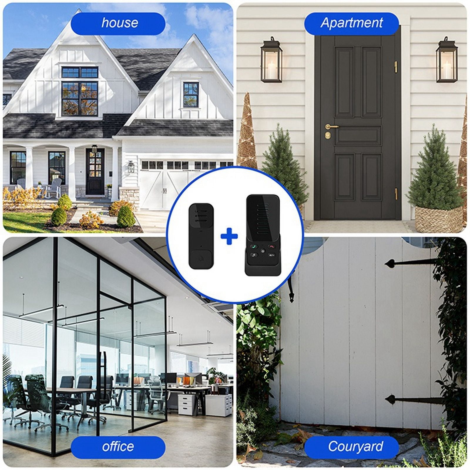 Wireless Intelligent Intercom Doorbell Household Two-Way Audio Long Distance Elderly One Button Pager with 6 Ringtones