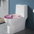 thumbnail image 3 of ZIATUBLE Hummingbird Toilet Lid Seat Cover Cherry Blossom Soft Flannel Elongated Toilet Lid Cover for Home with Elastic Band Toilet Seat Cover Protector Universal Home Accessories, 3 of 6