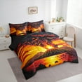thumbnail image 3 of Manfei Cartoon Fire Mountain Bedding Comforter Set 7-Piece, Ocean Marine King Bedding Sets, Teen Boy Girl Kid Reversible Bed Sheets, Luxury Bedroom Decor, 3 of 7