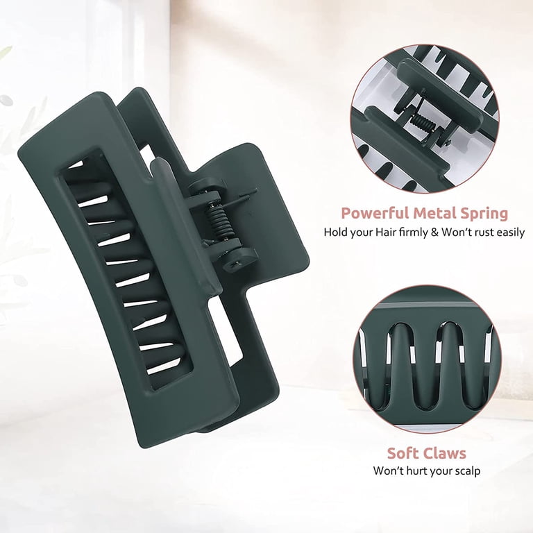 Acrylic Hair Claw Clips Non Slip Strong Hold For Thick Thin Hair 8 Pack Amazon.com : Yuxung 8 Pcs Large Acrylic Hair Claw Clips for  main image 4