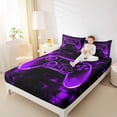 thumbnail image 4 of Manfei Chic Game Console Bed Sheets King, Modern Video Game King Sheet Sets, Teenager Boys Girls Bedding Sets King Size, Lightweight Bedroom Decor, 4pcs, 4 of 7