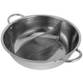 thumbnail image 1 of Mobutofu Stainless Steel Hot Pot with Divider Hotpot Pot Easy to Clean for Household Hot Pot 1Set, 1 of 8
