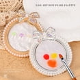thumbnail image 2 of UDIYO Manicure Palette Lovely Bow Imitation Pearl Trim Showing Tray Nail Display Stand Gel Polish Pallet Mixing Plate for Nail Salon, 2 of 7