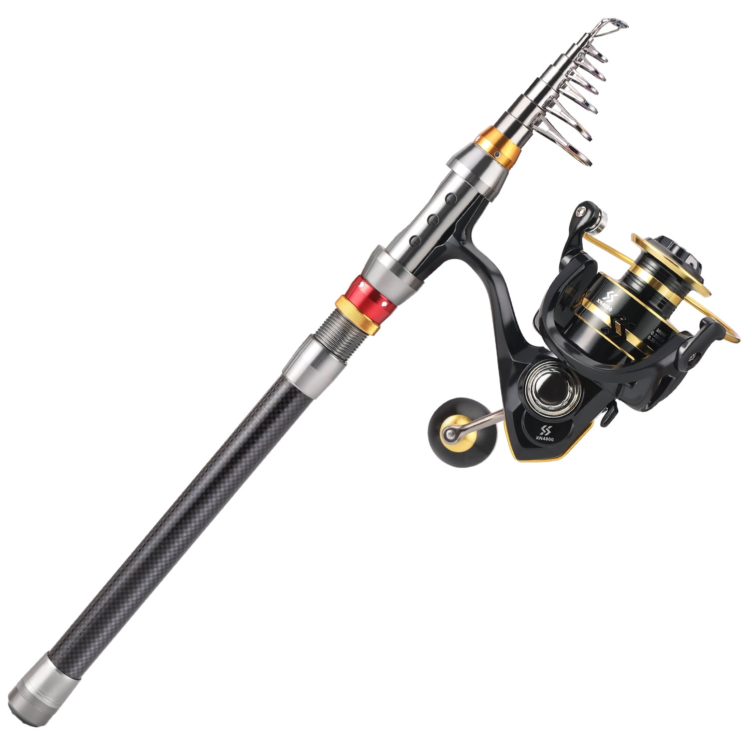 Sougayilang Telescopic Fishing Rod and Spinning Fishing Reel Combo Sea Rod Reel Set