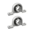 thumbnail image 1 of COMOK KP005 25mm Bore Diameter Ball Mounted Pillow Block Insert Bearing Silver Tone 2Pcs, 1 of 4