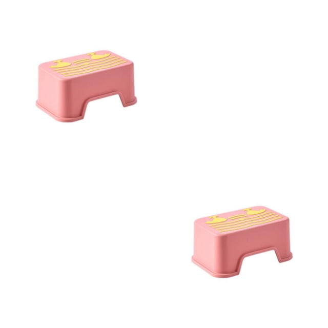 Injueey Taburete de soporte de altura ajustable para niños - Artículos de soporte de altura versátiles y seguros Artículos para el hogar rosa una sola capa 2piezas
