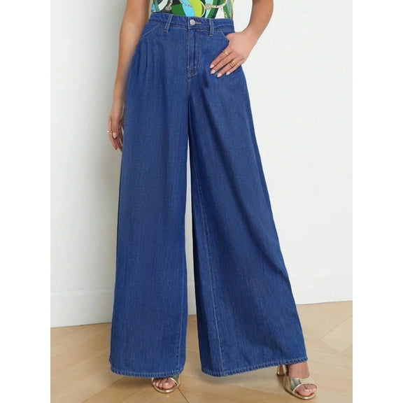 aPAY Jeans for Women Long Denim Loose Pants Casual and Versatile For Daily Travel Regular Size