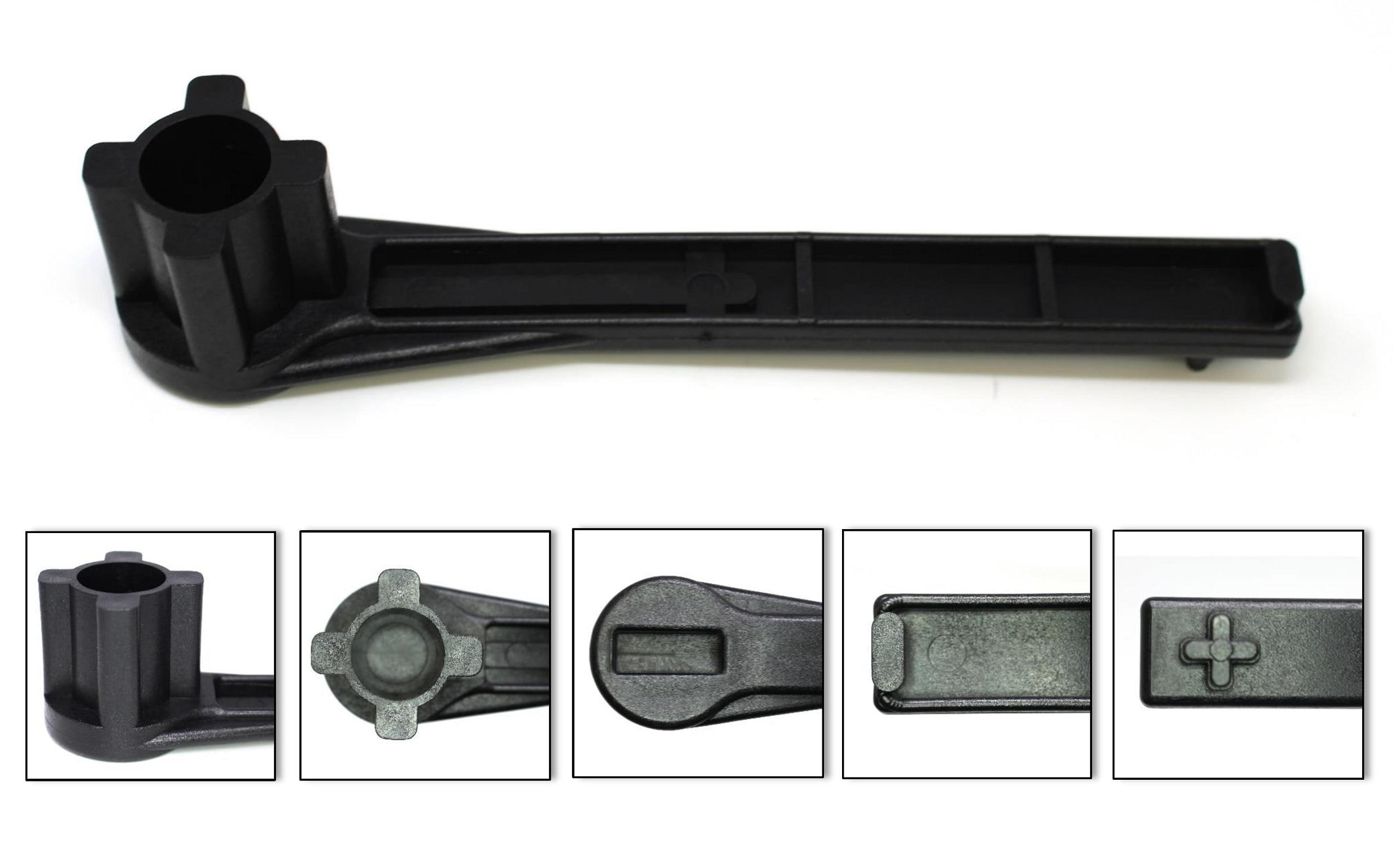 Gas and Bung Wrench Non Sparking Solid Drum Bung Nut Wrench (BLACK)