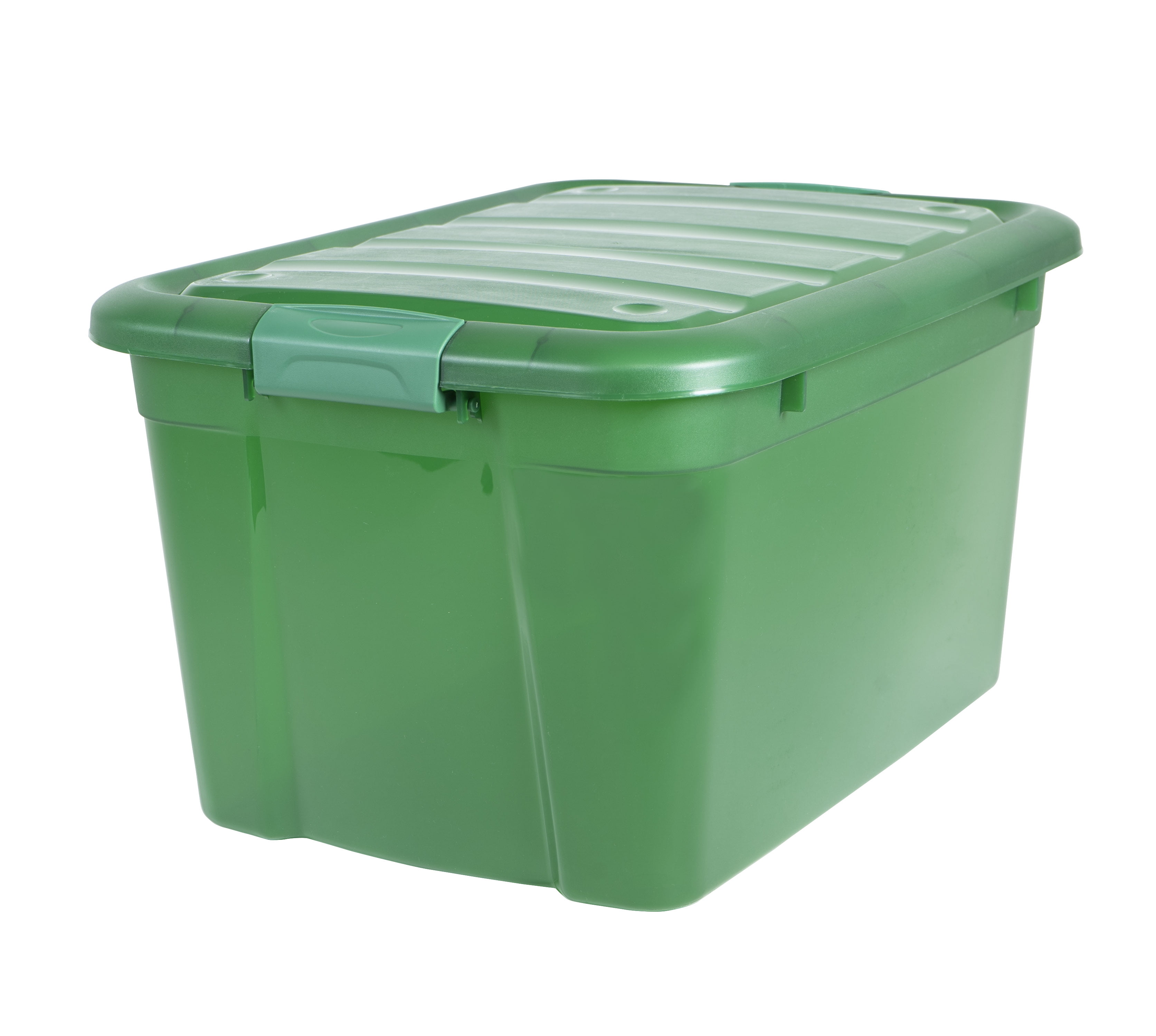 Home Logic 55qt Holiday Storage Tote Plastic Green Tint