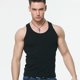 thumbnail image 1 of Chaleco deportivo de poliéster ajustado, elástico, de color sólido, informal, para fitness, para hombres jóvenes y de mediana edad, 1 of 5