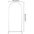 thumbnail image 4 of Garfans 6.56x3.3FT Wedding Arch Balloon Arch Stand Backdrop Stand Bridal Shower Decorations Garden Flower Garland Display Stand Frame Background White, 4 of 7