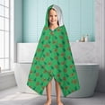 thumbnail image 6 of Green Bigfoot and Campfire Pattern Hooded Bath Towel，60"x35" for Ages 3 To 12 Kids, Quick Dry Lightweight Soft Microfiber Hood Beach Towel Cover Up for Kids, 6 of 7