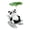 B, variant on Cute Animal Rocking Chair Figurine With Umbrella Frog Or Panda Desk Decor For Home Shelf And Bedroom