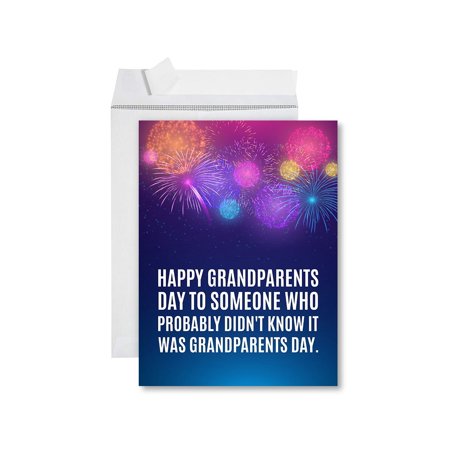 Koyal Wholesale Funny National Grandparents Day Jumbo Card Happy Grandparents Day Card for Grandma and Grandpa 1-Pack