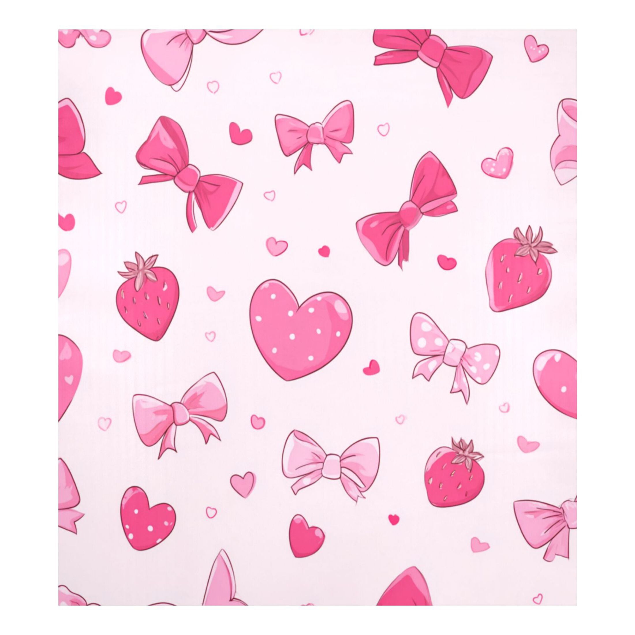 Dishwasher Magnetic Refrigerator Magnet Cover Sticker Home Decorative 23"x26" Love Bow and Strawberries