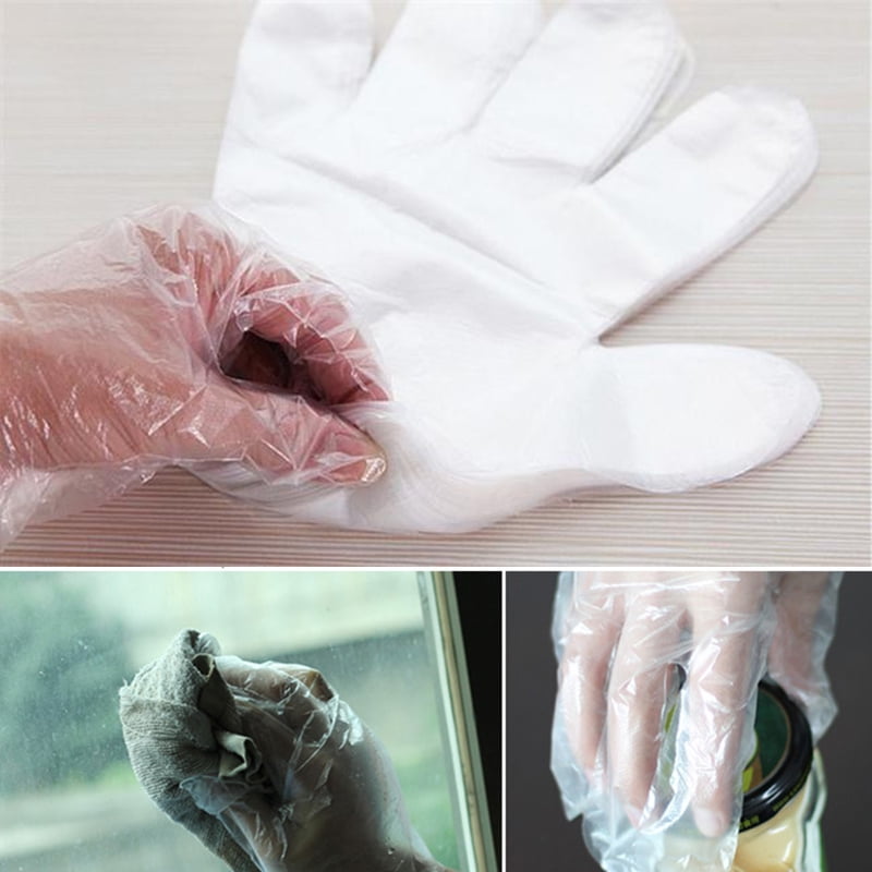 100pcs/set Eco-friendly Disposable Multifuctional Plastic Gloves 