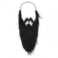 thumbnail image 3 of Maquillaje de disfraz de barba falsa Barba de Papá Noel para Navidad para presentaciones en el escenario Negro 44cm, 3 of 8