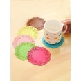 thumbnail image 3 of Hariumiu 6 Pcs Lace Flower Doilies Silicone Coaster Tea Cup Mats Pad Insulation Placemat-, 3 of 3