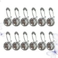 thumbnail image 3 of KALLORY White Decorative Shower Curtain Hooks with Rhinestones for Hanging 12 Pieces Stainless Steel, 3 of 8