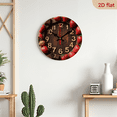 thumbnail image 5 of 2D Flat 1pc 10Inch Wooden Strawberry Chocolate Theme Silent Wooden Wall Clock - Rustic Farmhouse Style, Easy-to-Read Black Numerals, Battery-Operated (AA), Ideal for Kitchen, Bedroom, Office Decor, 5 of 7