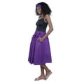 thumbnail image 4 of Satsuma Purple Color Midi Skirt for Women Fashion 100% Cotton |Midi Skirts with Pockets african Skirts for Women | One Size, 4 of 5