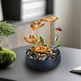 thumbnail image 2 of MSEONWXI Tabletop Fountain Metal Lotus Circulating Fountain Water Feature for Zen Home Decor Warm Yellow Scene Light(23034), 2 of 8