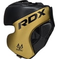 thumbnail image 3 of RDX Headguard Boxing MMA Fighting Kickboxing Training, Maya Hide Leather Adjustable MARK Pro Headgear for Face Cheeks Ear Protection, Head Guard Sparring Muay Thai Taekwondo Karate Zero Impact Helmet, 3 of 10