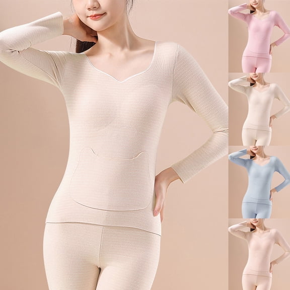Miluxas Long Sleeve Underscrub Baselayer Shirts for Girl V Neck Casual Tops White 12-14 Years