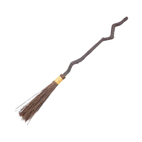 Witch Brooms Halloween Prop Flying Broomstick Costumes Accessory for Party Indoor Outdoor Front Door Porch Patio Yard Decor 21.6x1.2x1.2in