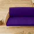 thumbnail image 3 of Solid Futon Cover Slipcover Fit 6"- 8" Futon Mattresses Purple, Twin Size 39x75 Inch, 3 of 9
